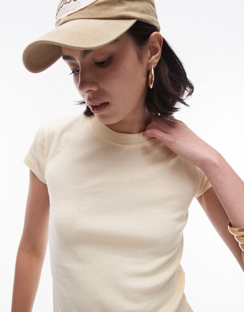 

Topshop – длинная футболка лимонного цвета