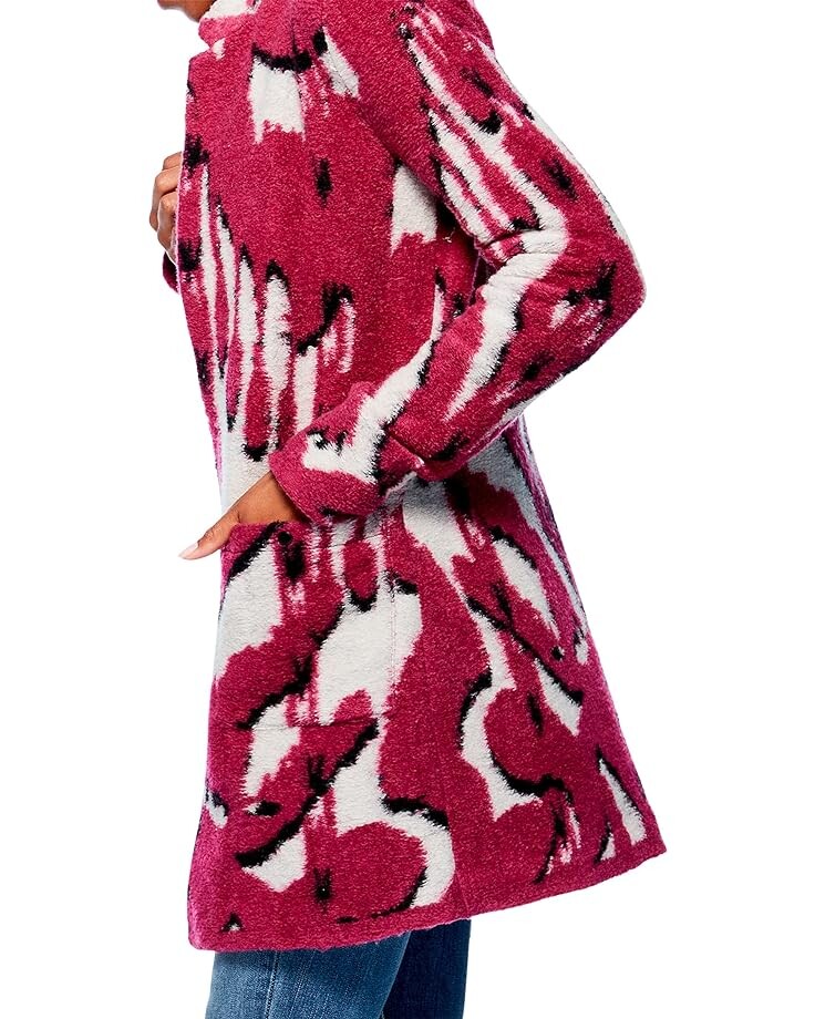 

Свитер NIC+ZOE Petite Tribal Ikat Jacket, цвет Red Multi