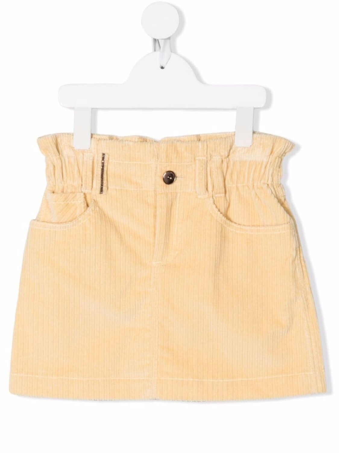 

Brunello Cucinelli Kids джинсовая юбка с эластичным поясом, желтый