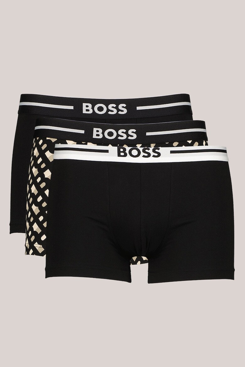 

Боксеры 25797 с хлопком, 3 пары Boss, черный