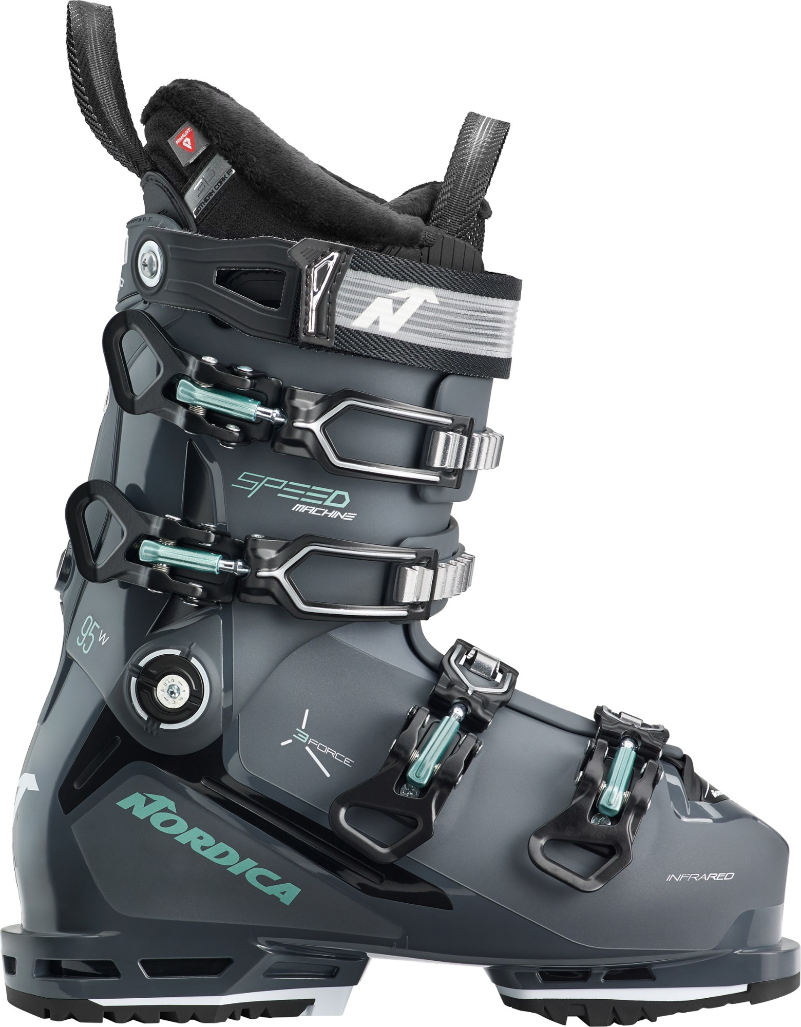 Лыжные ботинки Speedmachine 3 95 W - женские - 2023/2024 г. Nordica, черный лыжные ботинки unlimited 105 w dyn женские 2023 2024 г nordica черный