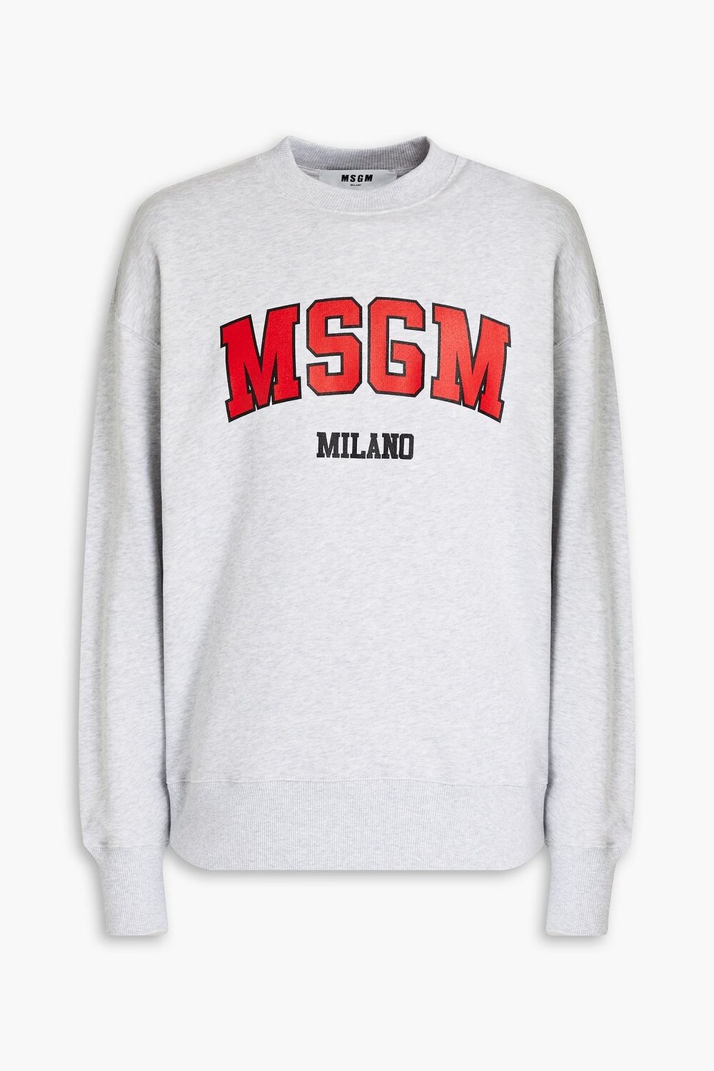 

Толстовка из французской махровой ткани с меланжевым принтом MSGM, серый