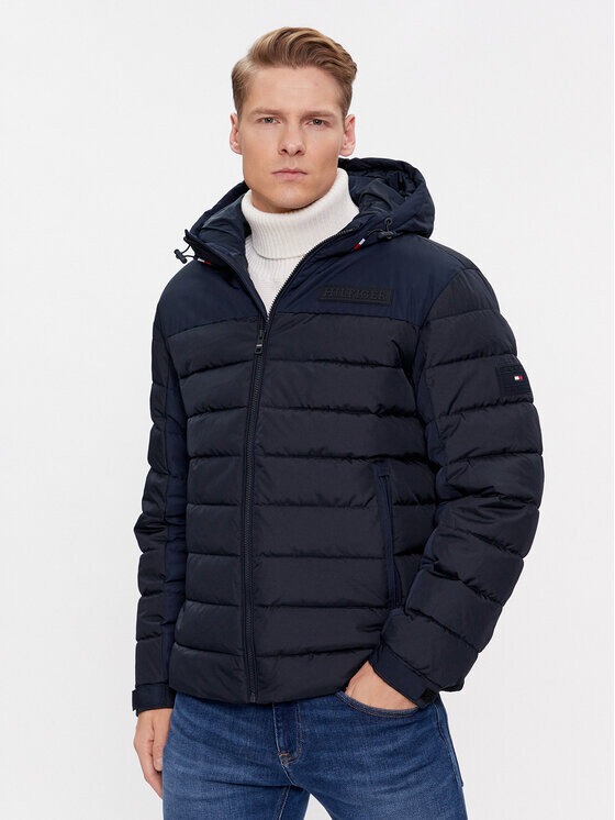 

Пуховик стандартного кроя Tommy Hilfiger, синий