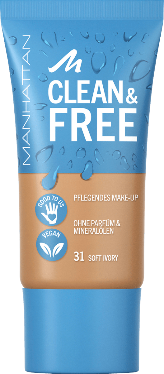 

Фонд Clean Free Skin Tint Soft Ivory 31 30мл MANHATTAN Cosmetics