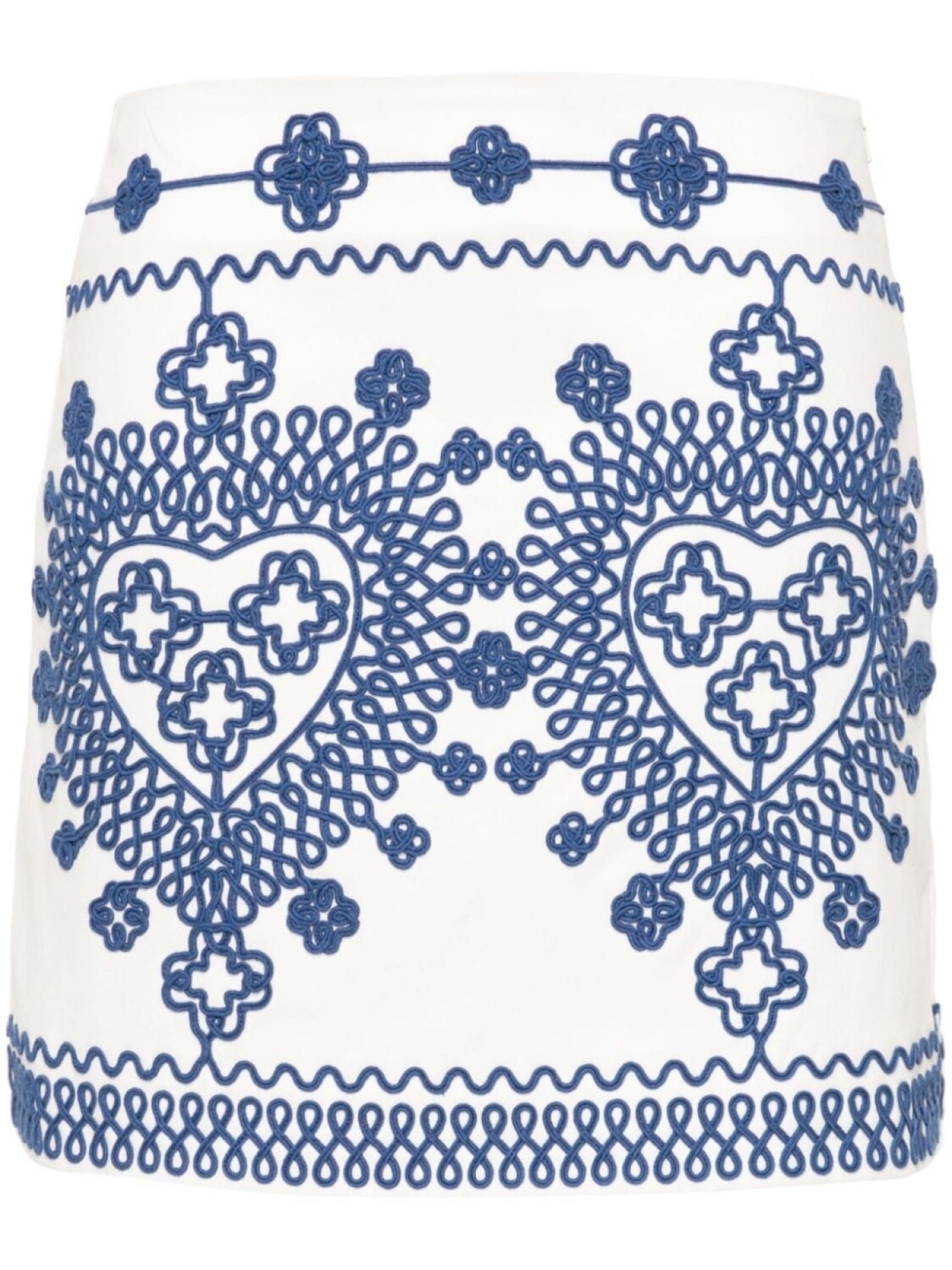 

Юбка мини с вышивкой Clover Maje, белый
