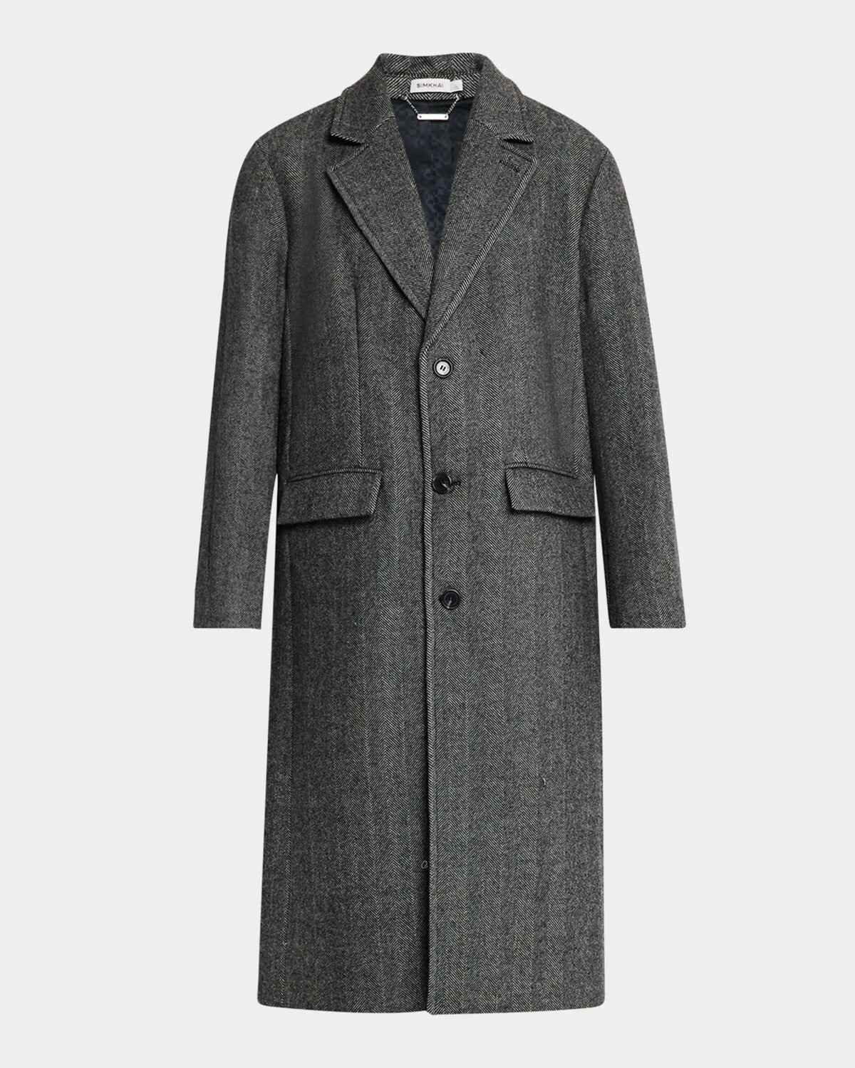 

Мужское пальто оверсайз Robert Simkhai, цвет Black Herringbone