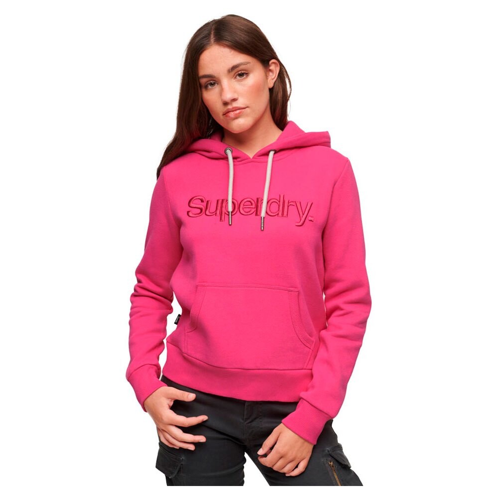 

Худи Superdry Tonal Embroidered Logo, розовый