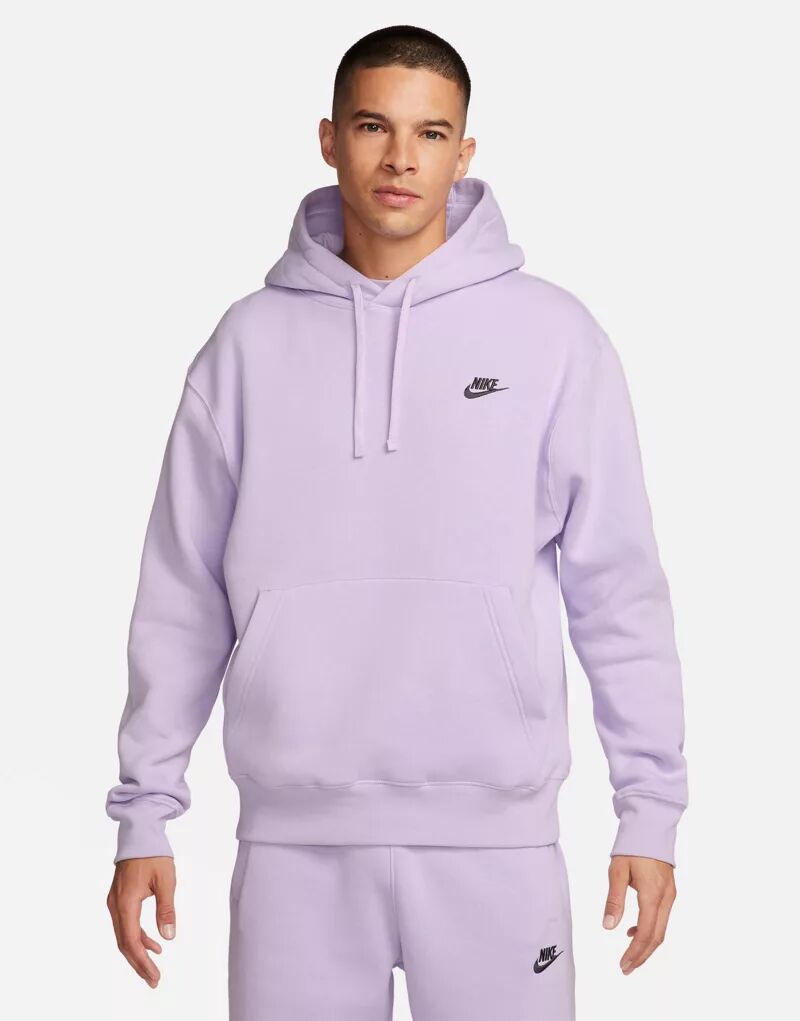 Светло-фиолетовая худи Nike Club Vignette