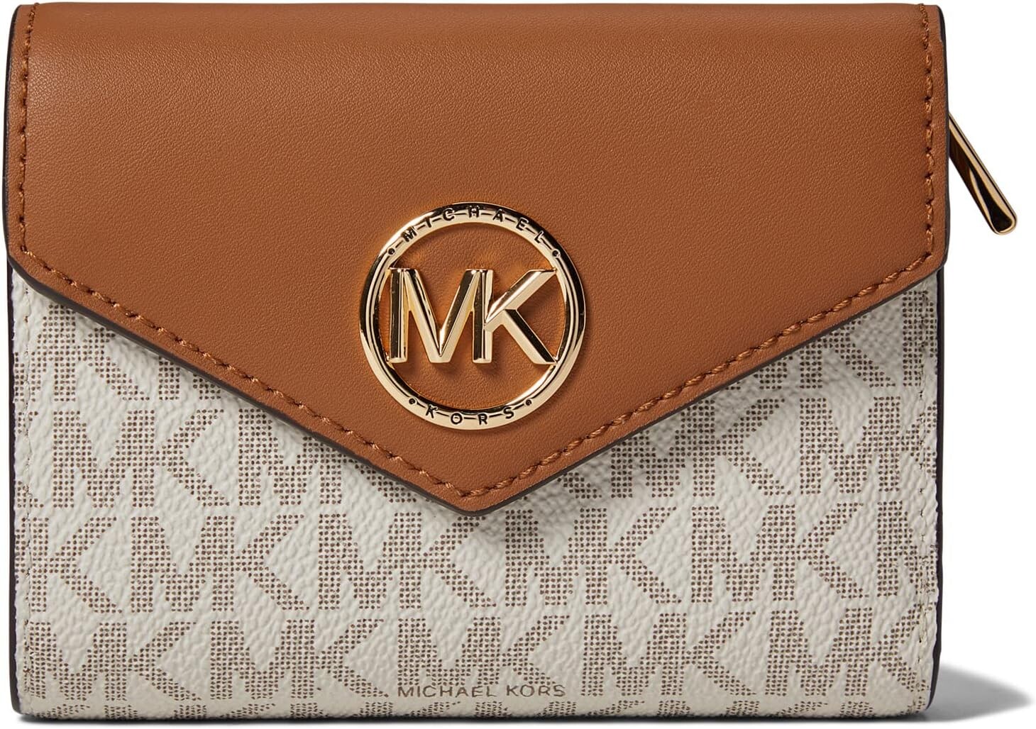 

Кошелек Carmen Medium Envelope Trifold MICHAEL Michael Kors, цвет Vanilla/Acorn