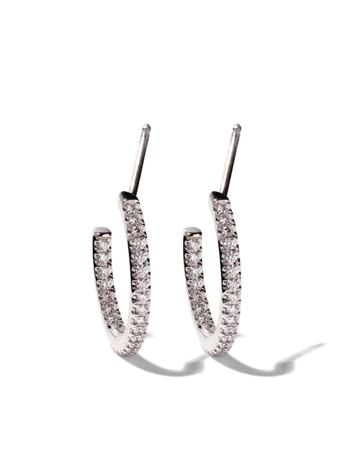 

Серьги Micropavé из белого золота с бриллиантами De Beers Jewellers, серебряный