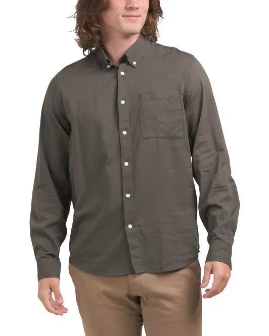 

Рубашка из смеси хлопка и тенселя Nn07, цвет Dark Army