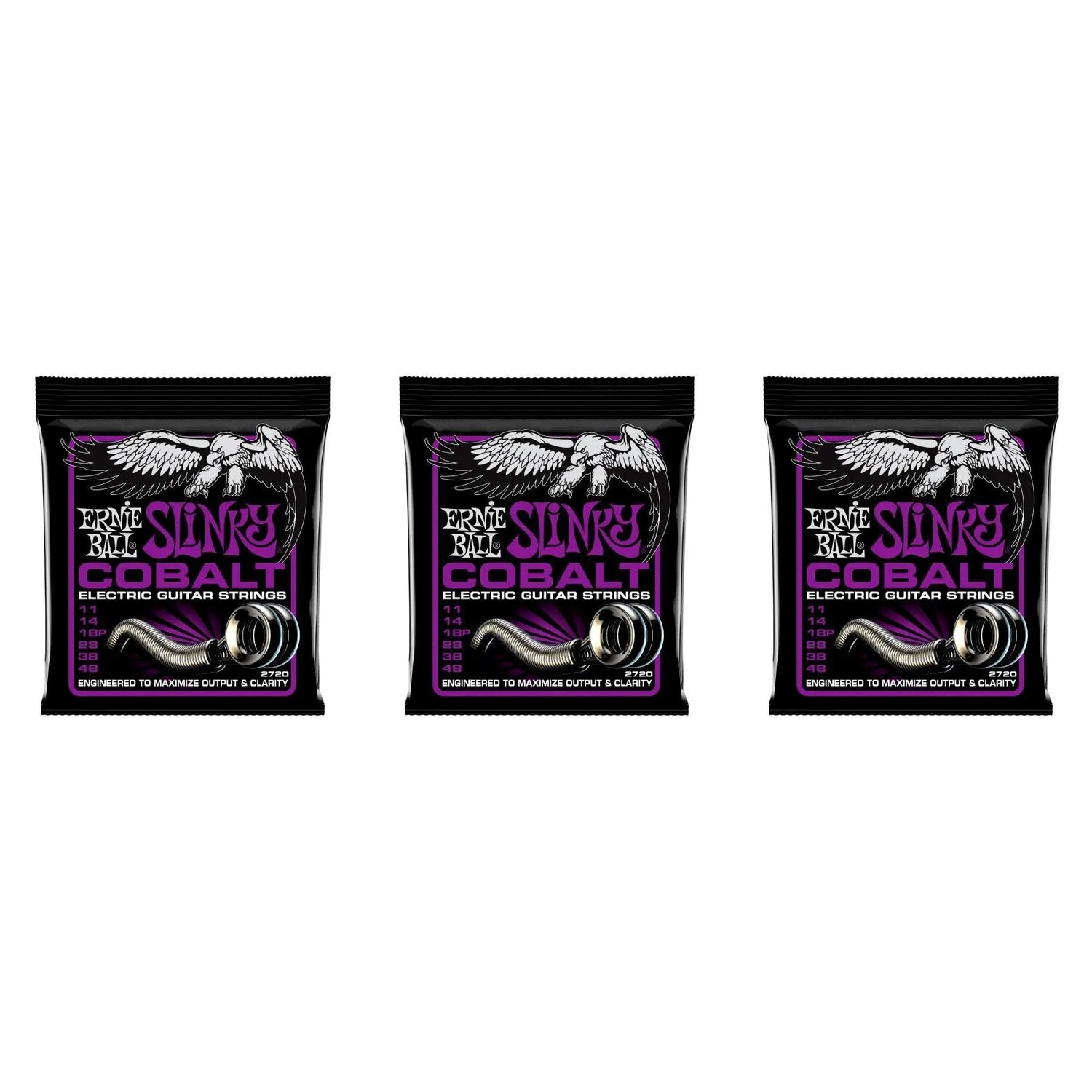 

Струны для электрогитары Ernie Ball 2720 Power Slinky Cobalt — .011-.048 (3 шт.)