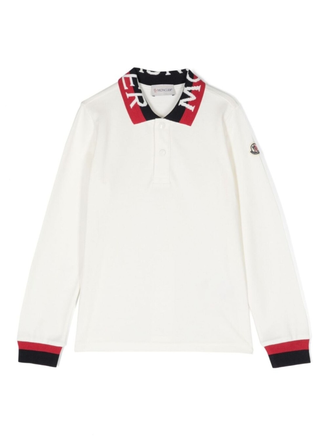 

Moncler Enfant рубашка поло с логотипом, белый