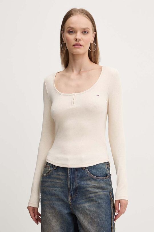

Лонгслив Tommy Jeans, бежевый