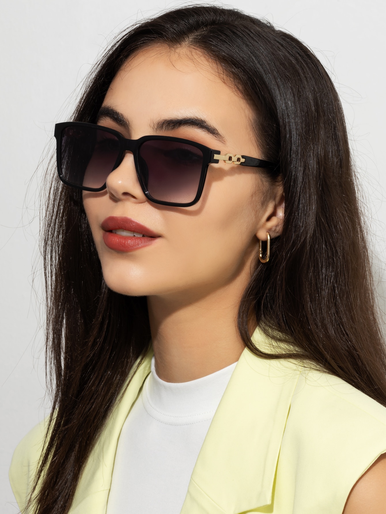 Женские пластиковые квадратные солнцезащитные очки Y2K 1 шт. идеально подходят для праздничных вечеринок и повседневной одежды