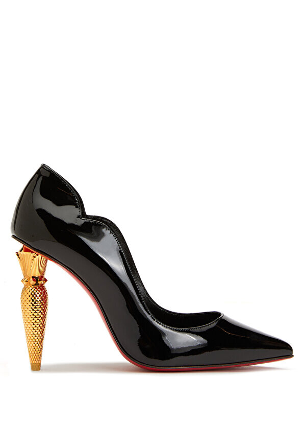

Черные кожаные туфли на каблуке с детализацией на шпильке Christian Louboutin
