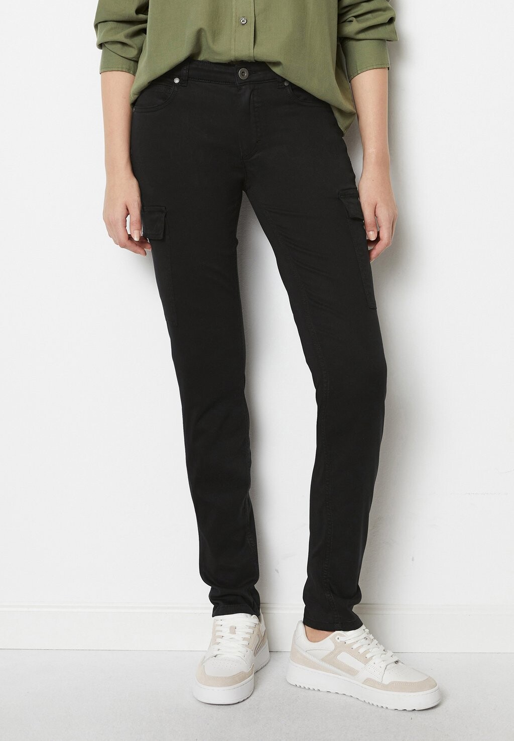 

Брюки-карго 5 POCKET MID WAIST SLIM FIT LENGTH Marc O'Polo, черный