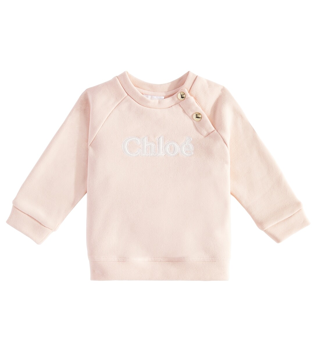 

Толстовка из хлопкового джерси с логотипом Baby Chloé, розовый
