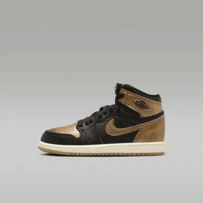 

Кроссовки Jordan 1 Retro High OG "Black and Gold", цвет Black/Sail/Metallic Gold
