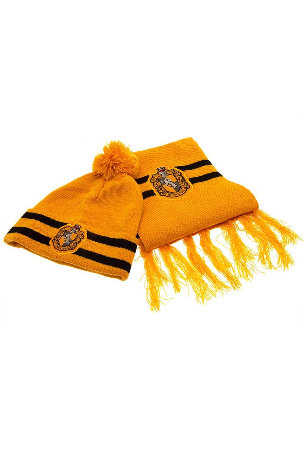 Комплект из шляпы и шарфа с гербом Хаффлпаффа Harry Potter, желтый