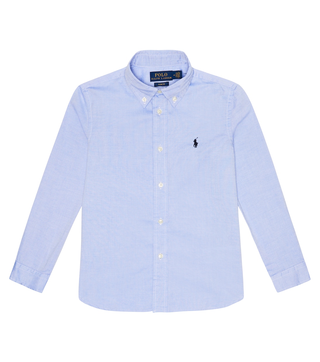 Хлопчатобумажную рубашку Polo Ralph Lauren Kids, синий
