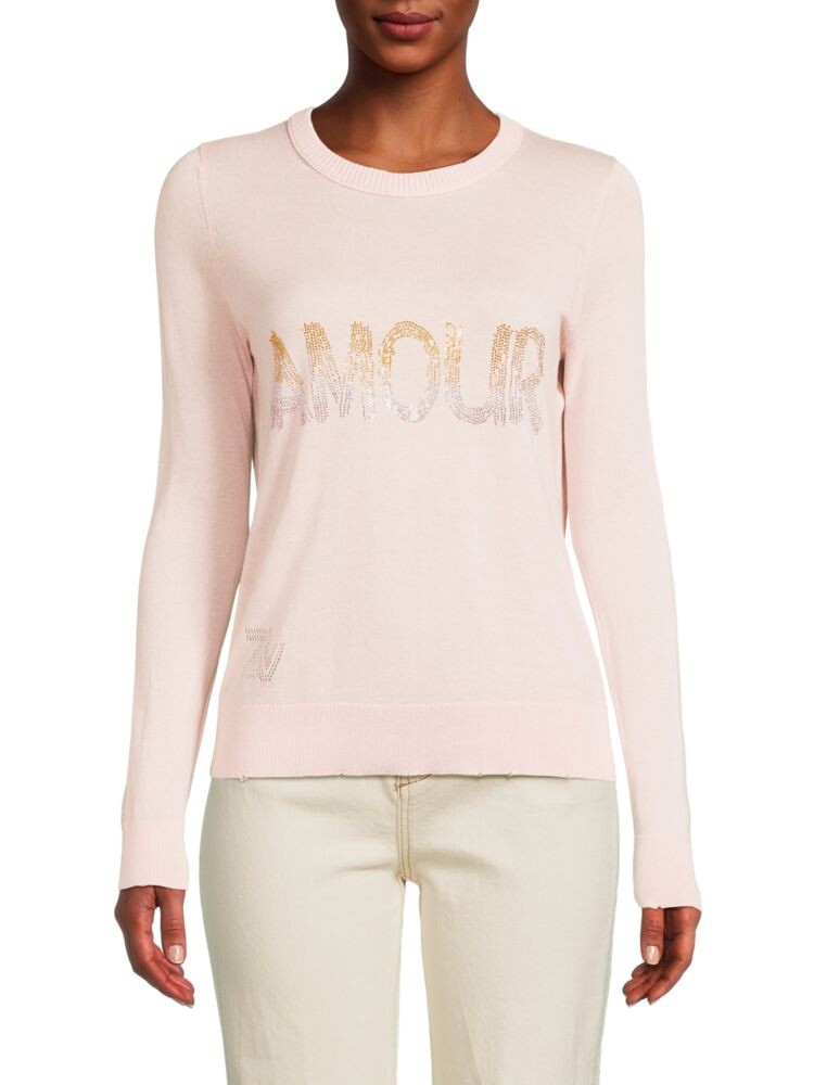 

Свитер Miss Amour с круглым вырезом Zadig & Voltaire, цвет Poudre Pink