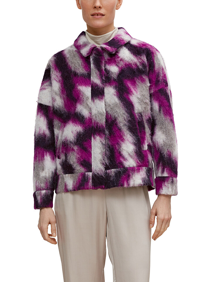 

Куртка comma Hemdjacke, фиолетовый/черный