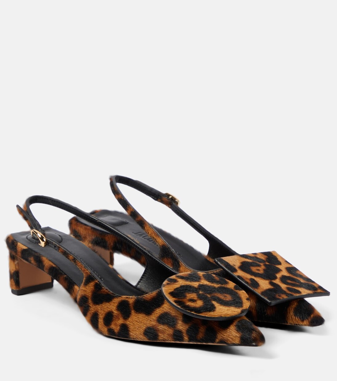 

Туфли les slingbacks duelo из телячьего волоса Jacquemus, коричневый