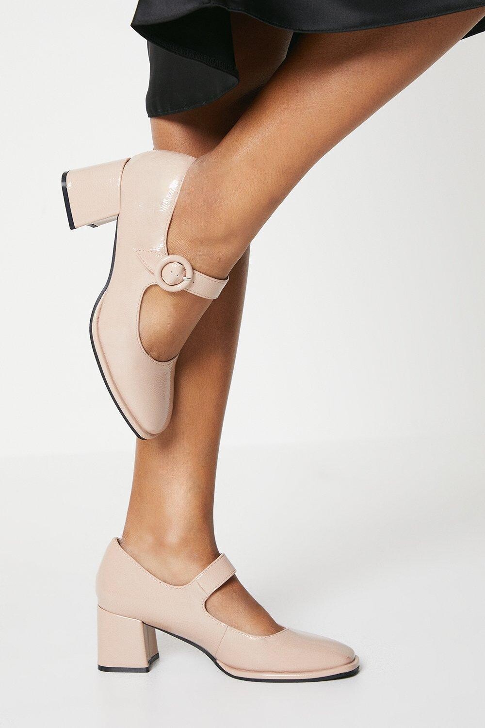 

Хорошо для подошвы: туфли-лодочки Camille Buckle Mary Jane Dorothy Perkins, розовый