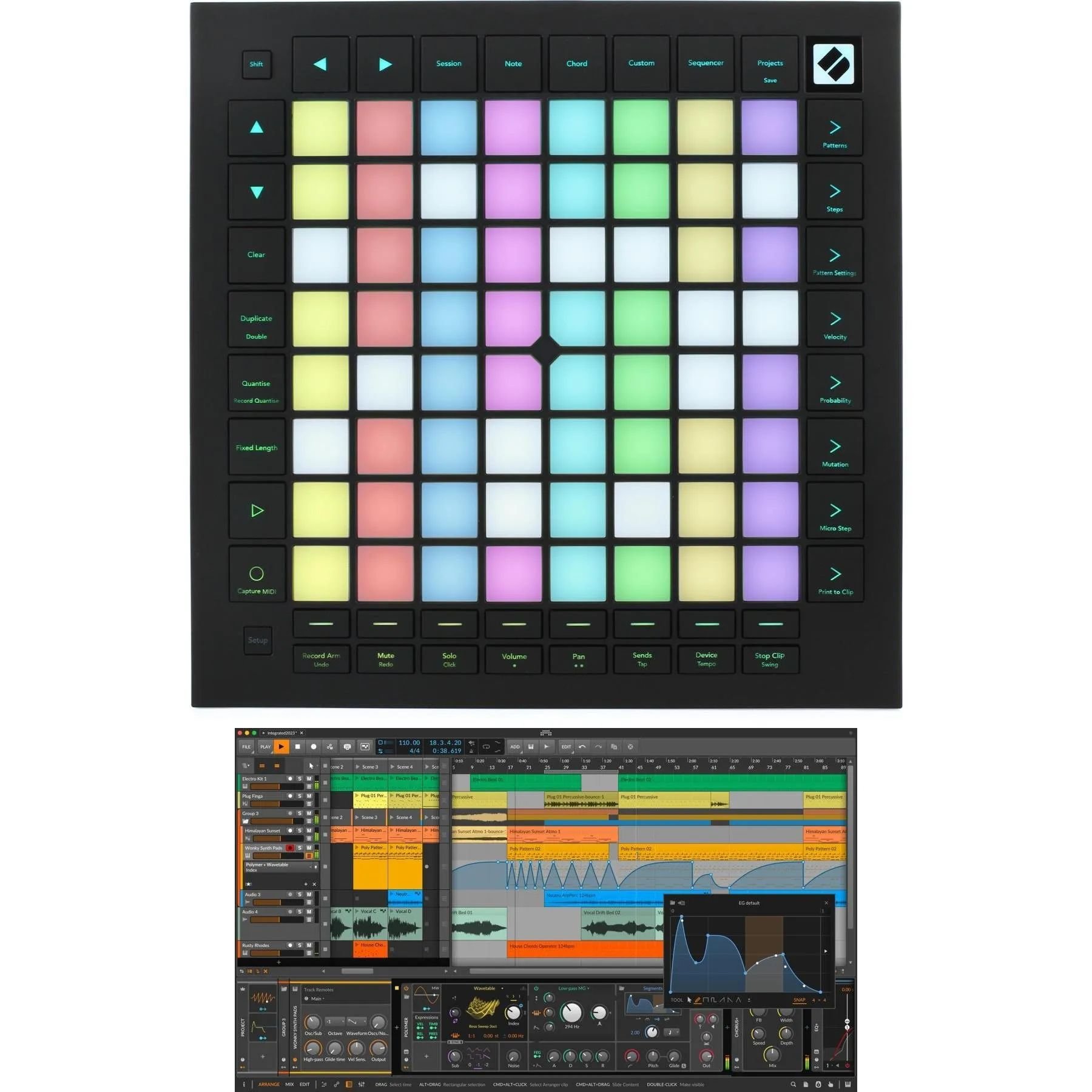 

Сетевой контроллер Novation Launchpad Pro MK3 с Bitwig Studio 5