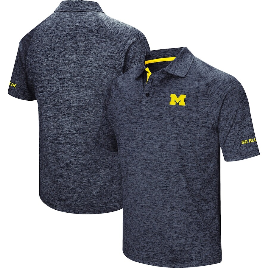 

Поло с коротким рукавом Colosseum Michigan Wolverines, нави
