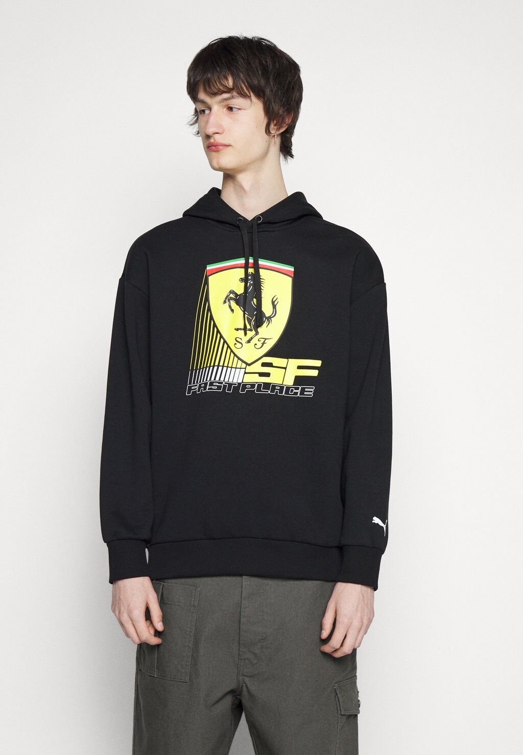 Толстовка FERRARI RACE BIG SHIELD HOODIE Puma, черный