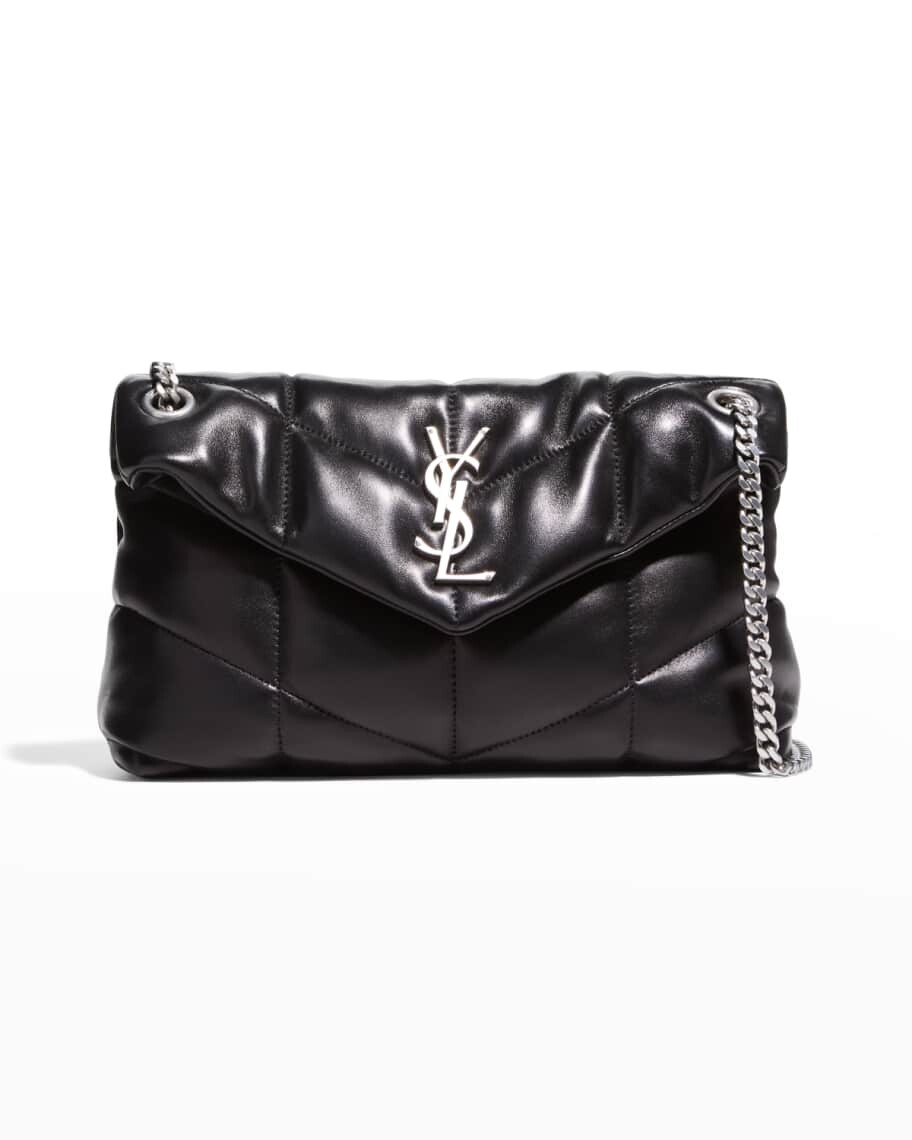 

Маленькая сумка через плечо Loulou Puffer с цепочкой Saint Laurent