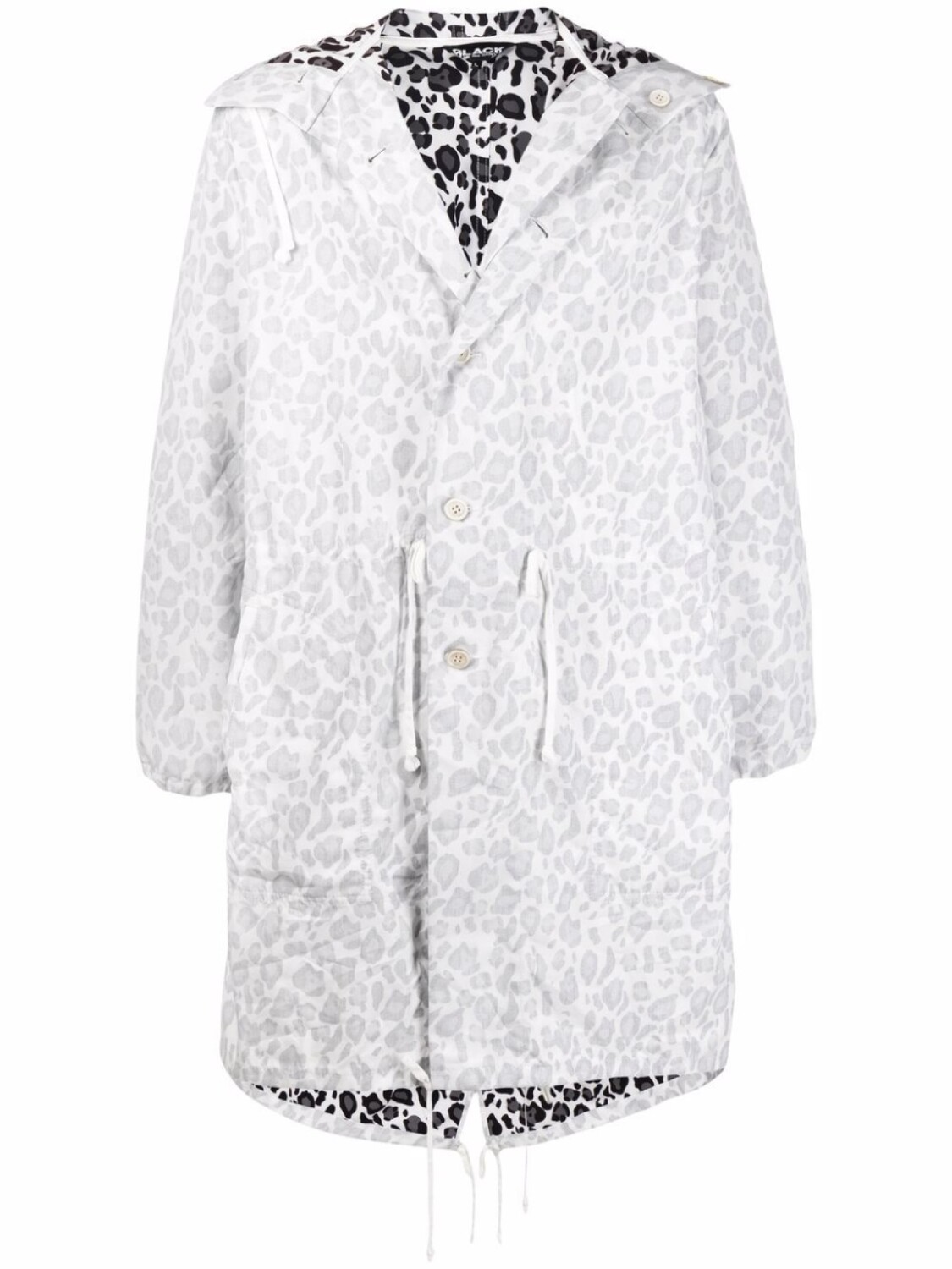 

Black Comme Des Garçons парка с капюшоном, белый