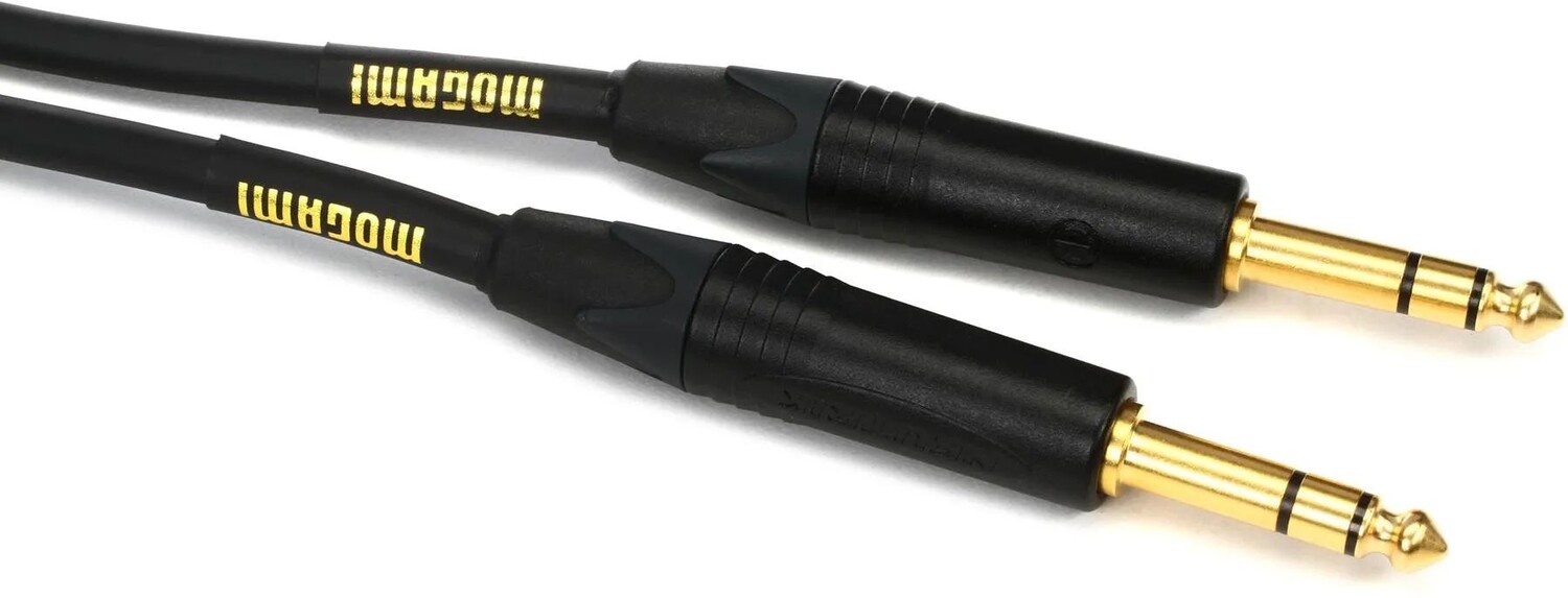 

Mogami GOLD TRS-TRS-15 Сбалансированный патч-кабель TRS 1/4 дюйма с вилкой TRS 1/4 дюйма — 15 футов