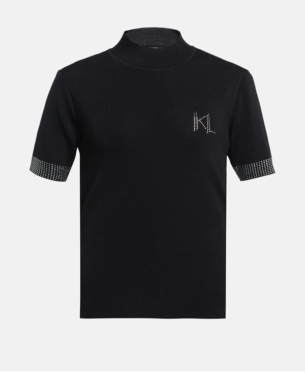 

Пуловер с короткими рукавами Karl Lagerfeld, черный
