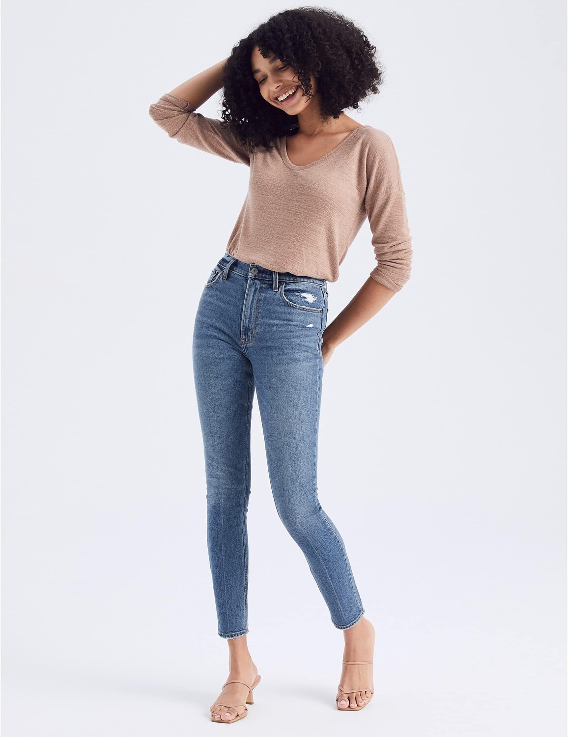 

Джинсы High Rise Skinny Jeans Abercrombie & Fitch, цвет Medium Wash