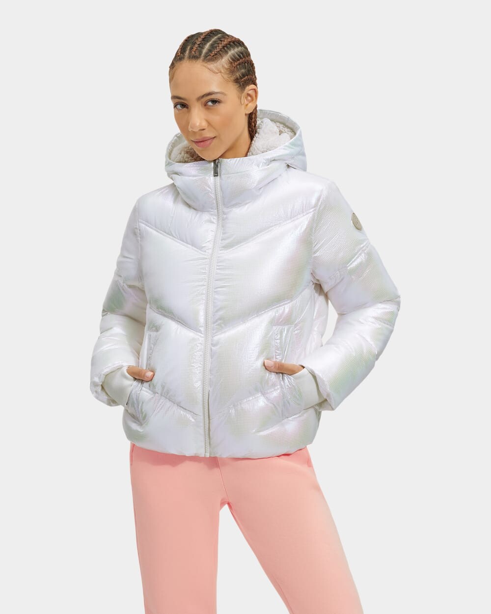 

Куртка Ronney Cropped Puffer Metallic UGG, серый
