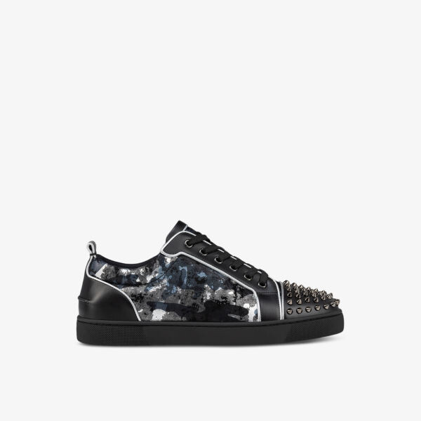 

Louis Junior Orlato кожаные низкие кеды с шипами Christian Louboutin, черный