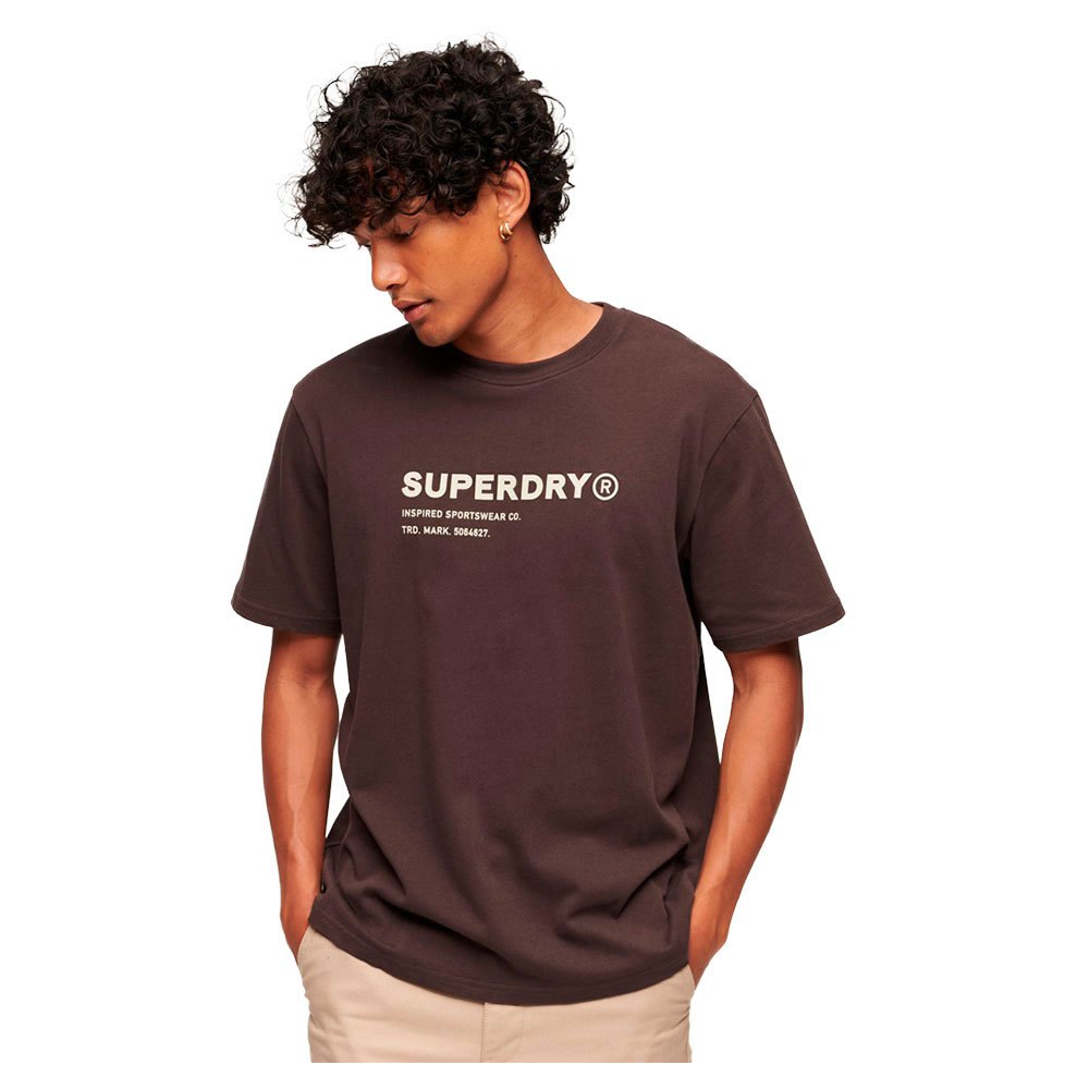 

Футболка Superdry Utility Sport Logo Loose Short Sleeve Round Neck, коричневый