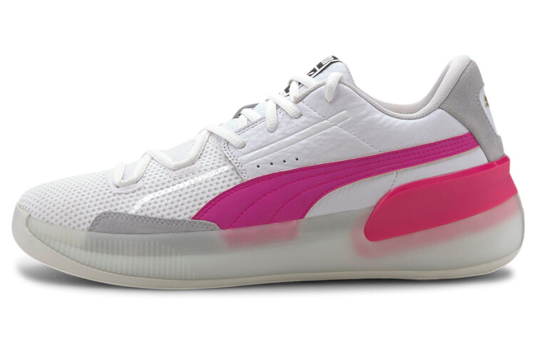 

Кроссовки мужские баскетбольные Puma Clyde Hardwood, белый / розовый