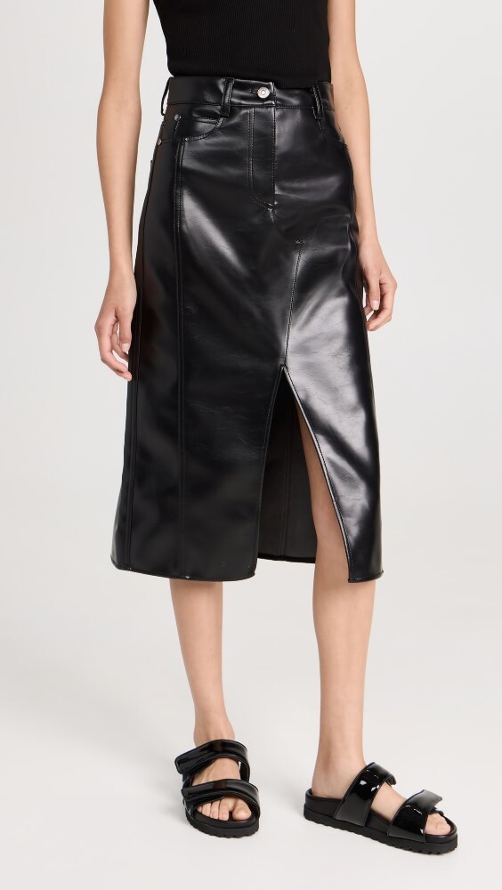 

Юбка MSGM Vegan Leather Pencil, черный