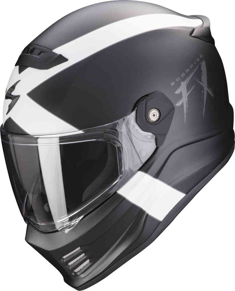 Шлем Covert FX Gallus Scorpion, черный матовый/белый 2 шт новые поступления красочные кошачьи уши для мотоциклетного шлема декор стикер s для мотоциклетного велосипеда шлем дьявол рога стикер