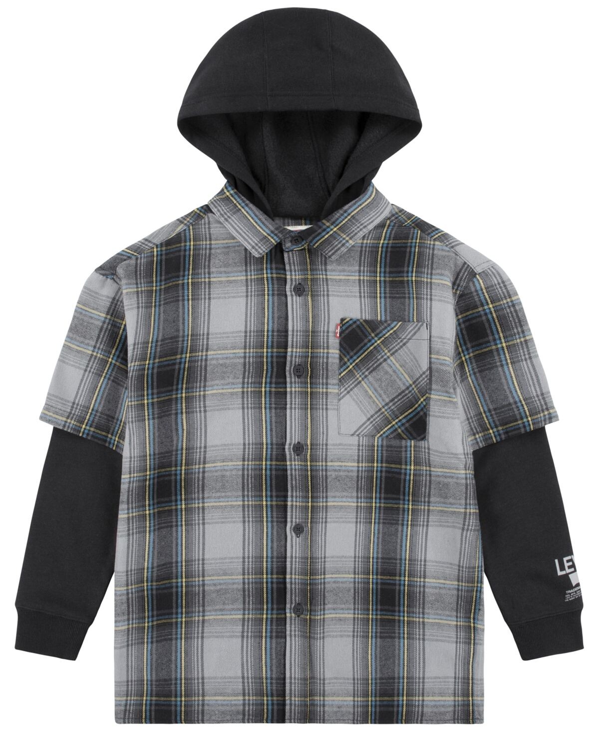 

Тканая рубашка с капюшоном для больших мальчиков Levi's