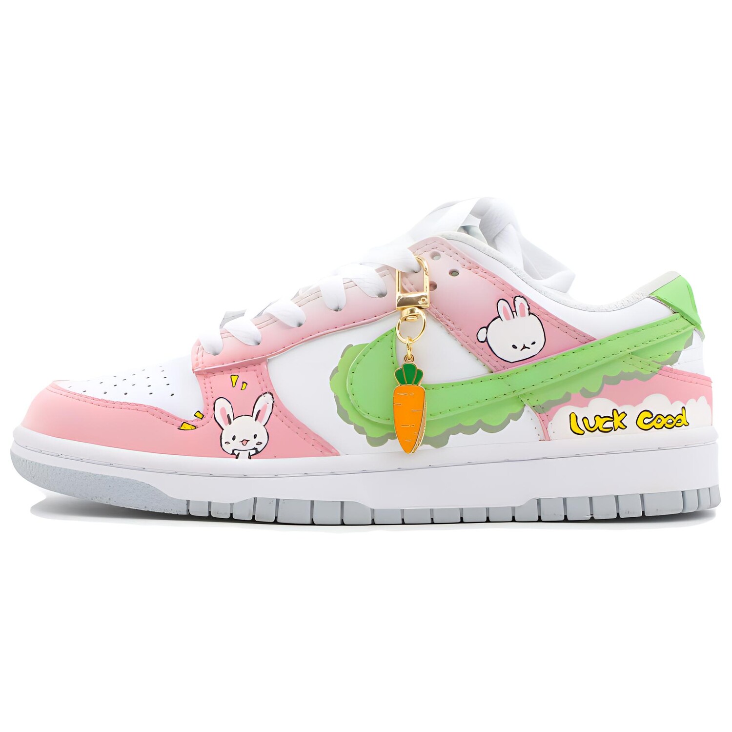 

Кроссовки Nike Dunk Skateboarding Shoes Women's Low-top Green, белый