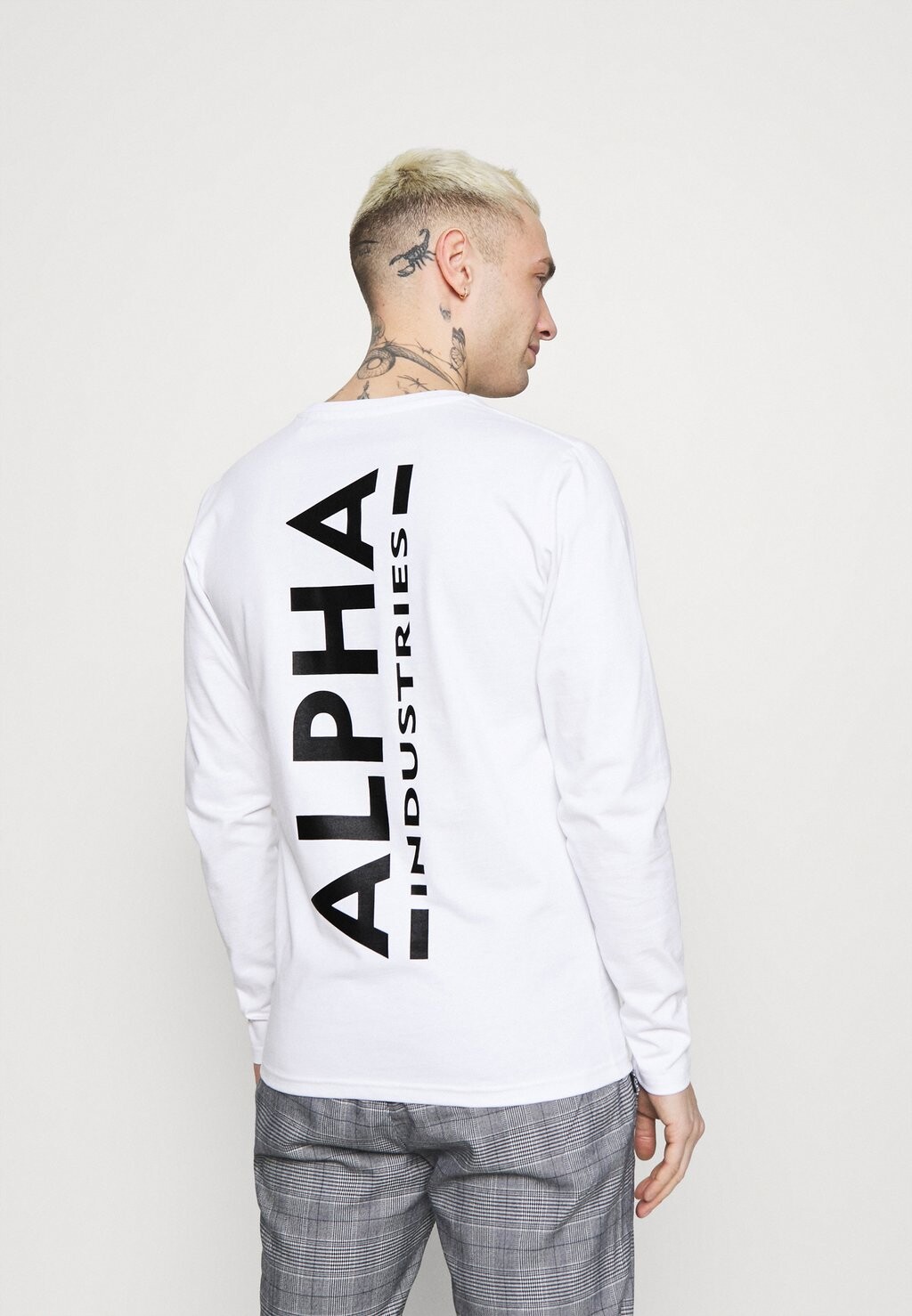 

Топ с длинными рукавами BACK PRINT HEAVY LS Alpha Industries, белый