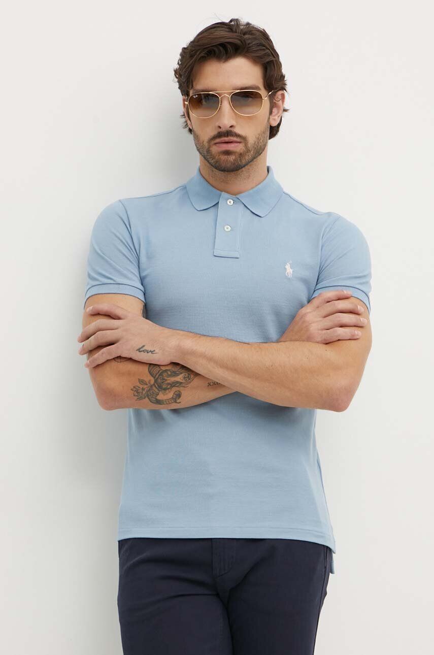 

Хлопковое поло Polo Ralph Lauren, синий