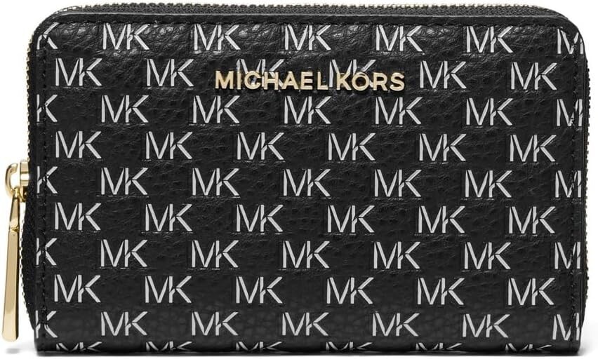 

Маленький футляр для визиток Jet Set на молнии MICHAEL Michael Kors, цвет Brown/Black