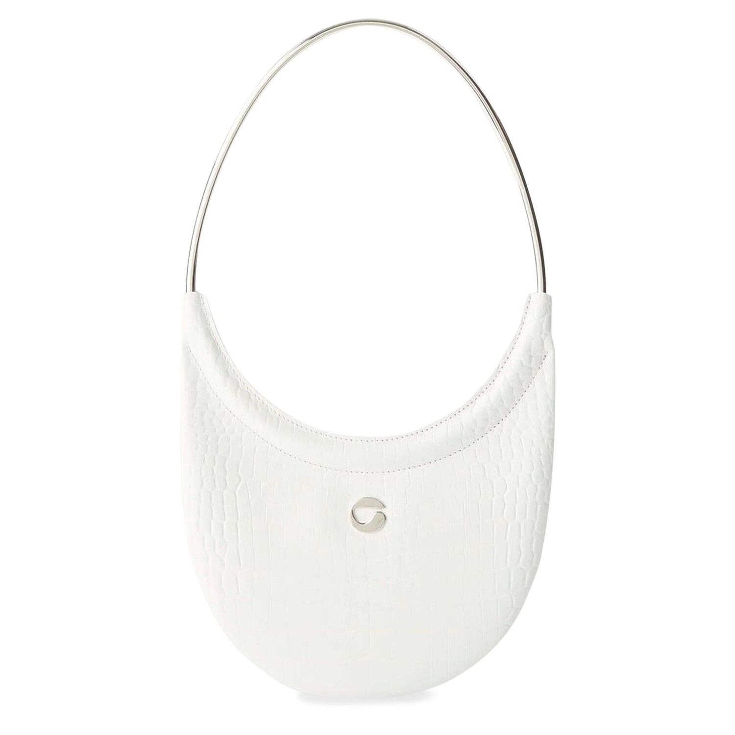 

Сумка Coperni Baguette с эффектом крокодила, Optic White
