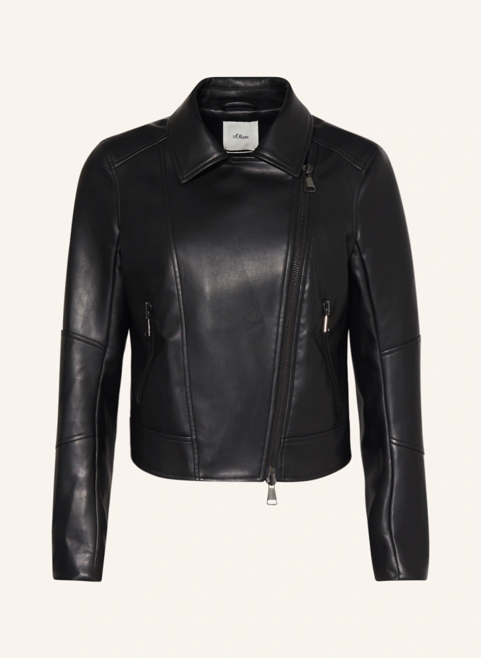 

Байкерская куртка под кожу S.Oliver Black Label, черный